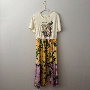 Farm Rio Tiered Maxi Shirt Dress